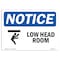 Signmission OSHA Notice, 3.5" Height, Low Head Room Sign With Symbol, 5" X 3.5", Landscape OS-NS-D-35-L-14064 - alternate 1